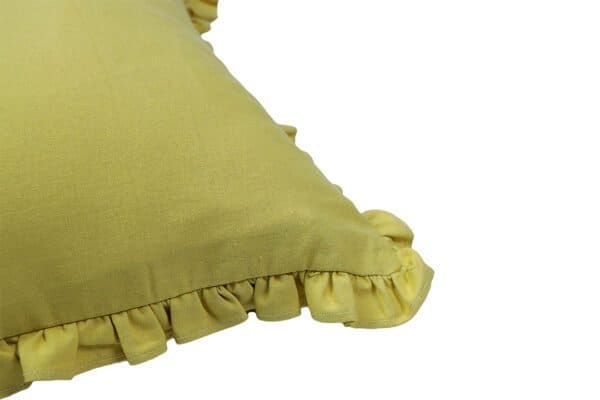 Monoiro Washed Yellow Cotton Cushion