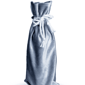 Silver Velvet Wine Bottle Gift Cover