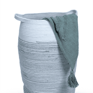 Kaplava  Black & White Laundry Basket