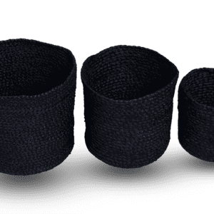 Black Jute Planter Set of 3