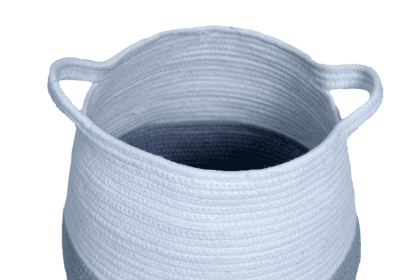 Kaplava  Grey & White Laundry Basket
