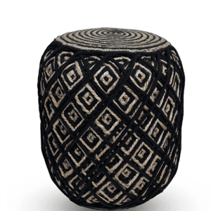 Nilaka Black & Natural Pouffe