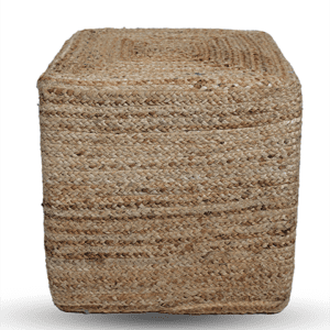 Indra Natural Rectangular Pouffe