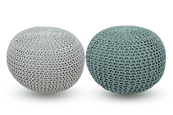 Knitted Biege Ottoman
