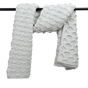 Odayu White Knitted Throw