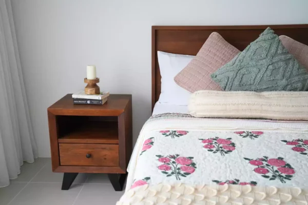 Nidra – Pink Block Printed Cotton Quilt