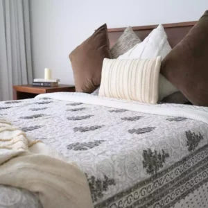 Nidra – Brown Block Printed Cotton Quilt